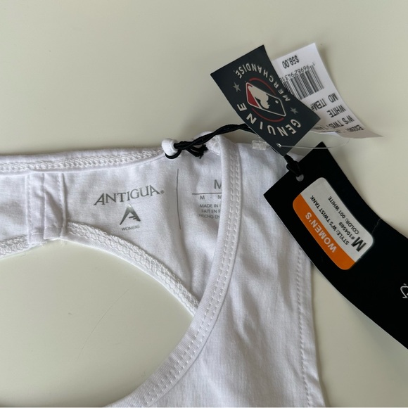 Antigua St Louis Women's White Tank Top with Red Logo - Picture 3 of 5